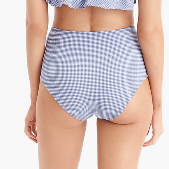 J. Crew Gingham High Waisted Bikini Bottoms—L - Picture 2 of 8